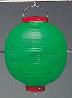 提灯 ビニール提灯（装飾用） 13号丸型（緑）